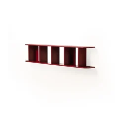 TÔNN furniture Flaneaur wall shelf 27x128 cm, Burgundy Red Discount