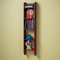 TÔNN furniture Flaneaur wall shelf 27x128 cm, Burgundy Red Discount
