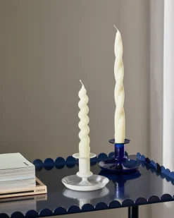 HAY Flare candlestick, White Outlet