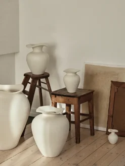 Broste Copenhagen Florentina vase M 32 cm, White Sale