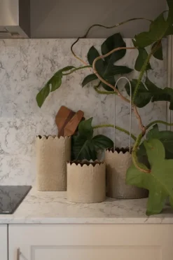 DBKD Flowery pot Ø20 cm, Beige