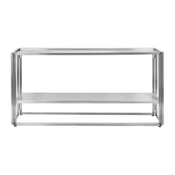 Kristina Dam Studio Foldable console 124x60 cm, Brushed stainless steel Silver-coloured Online