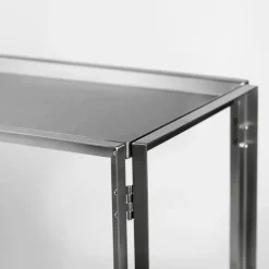 Kristina Dam Studio Foldable console 124x60 cm, Brushed stainless steel Silver-coloured Online