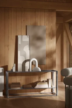 Kristina Dam Studio Foldable console 124x60 cm, Brushed stainless steel Silver-coloured Online
