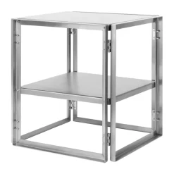 Kristina Dam Studio Foldable side table 40x40 cm, Brushed stainless steel Silver-coloured Hot