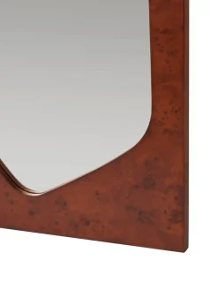 Ferm Living Folia mirror, Dark stained burl, 135 cm Brown Outlet
