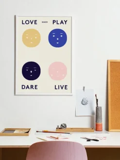 Paper Collective Four Feelings poster, 50x70 cm Multi