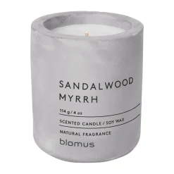 Blomus Fraga scented candles 24 hours, Micro chip-Sandalwood & Myrrh Grey Hot