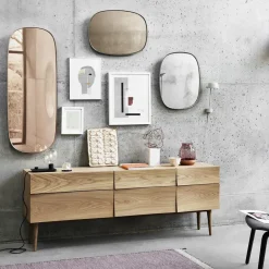 Muuto Framed mirror, , 59x44 cm Grey Discount