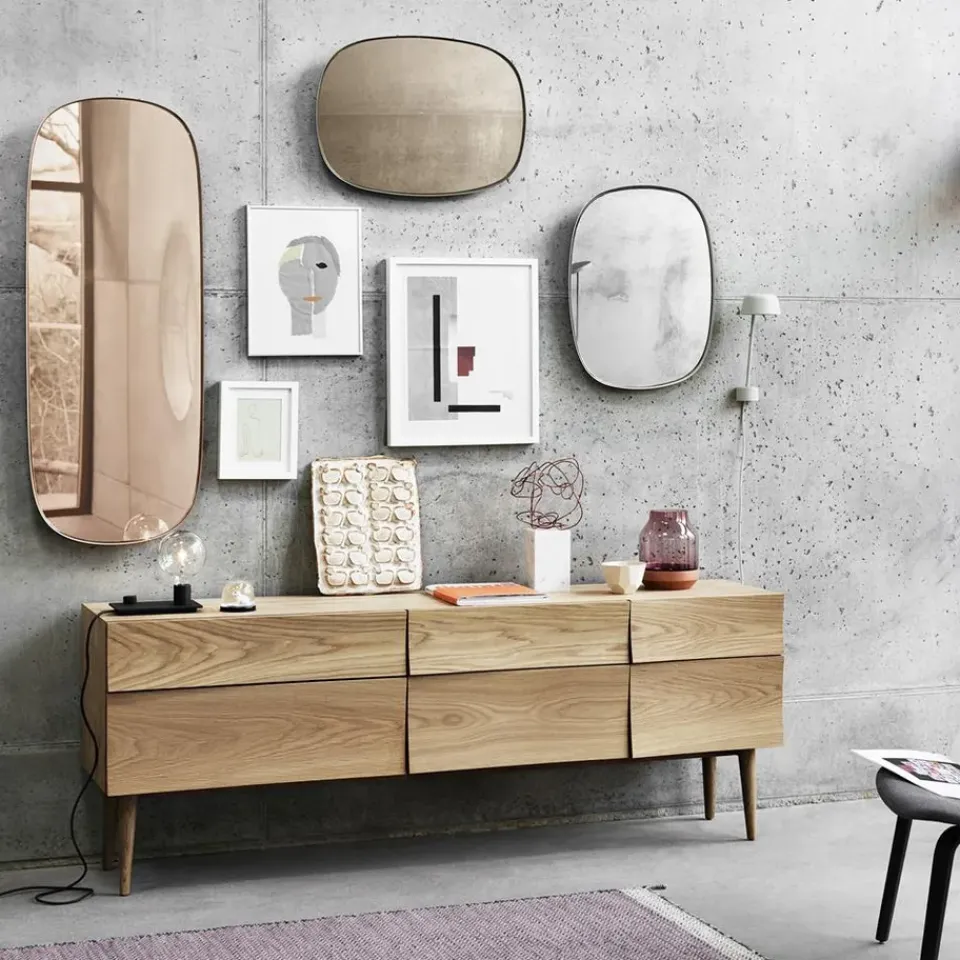 Muuto Framed mirror, Taupe, 59x44 cm BeigeBrown