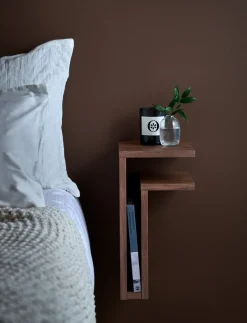 Maze F-shelf wall shelf walnut, shelf - right Brown Sale