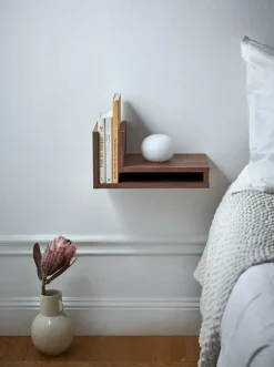 Maze F-shelf wall shelf walnut, shelf - right Brown Sale