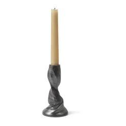 Ferm Living Gale candlestick 13 cm, ened Aluminium Black