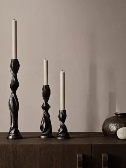 Ferm Living Gale candlestick 13 cm, ened Aluminium Black