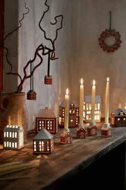 Kähler Gingerbread advent candlestick 4 pieces, Brown Online