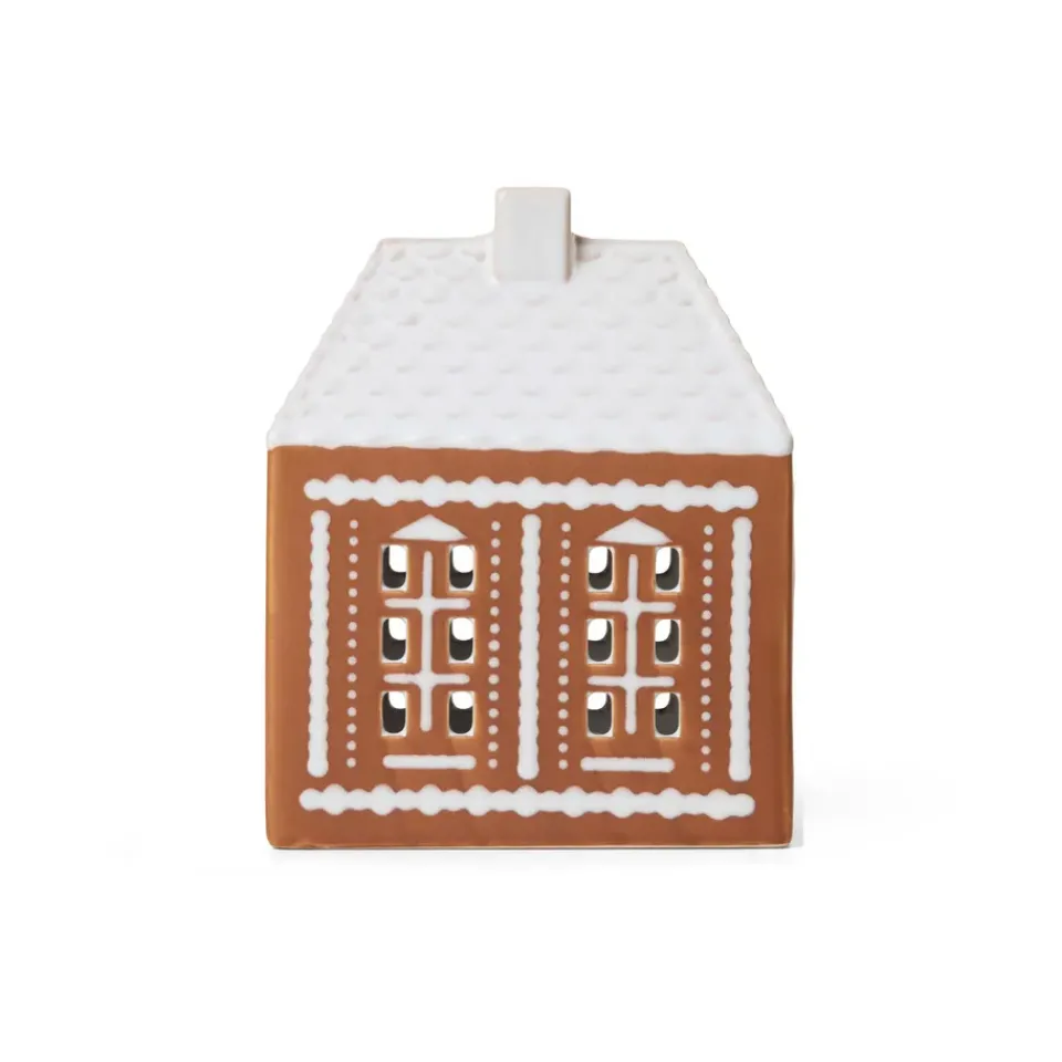 Kähler Gingerbread candle holder medium 15 cm, Brown Discount