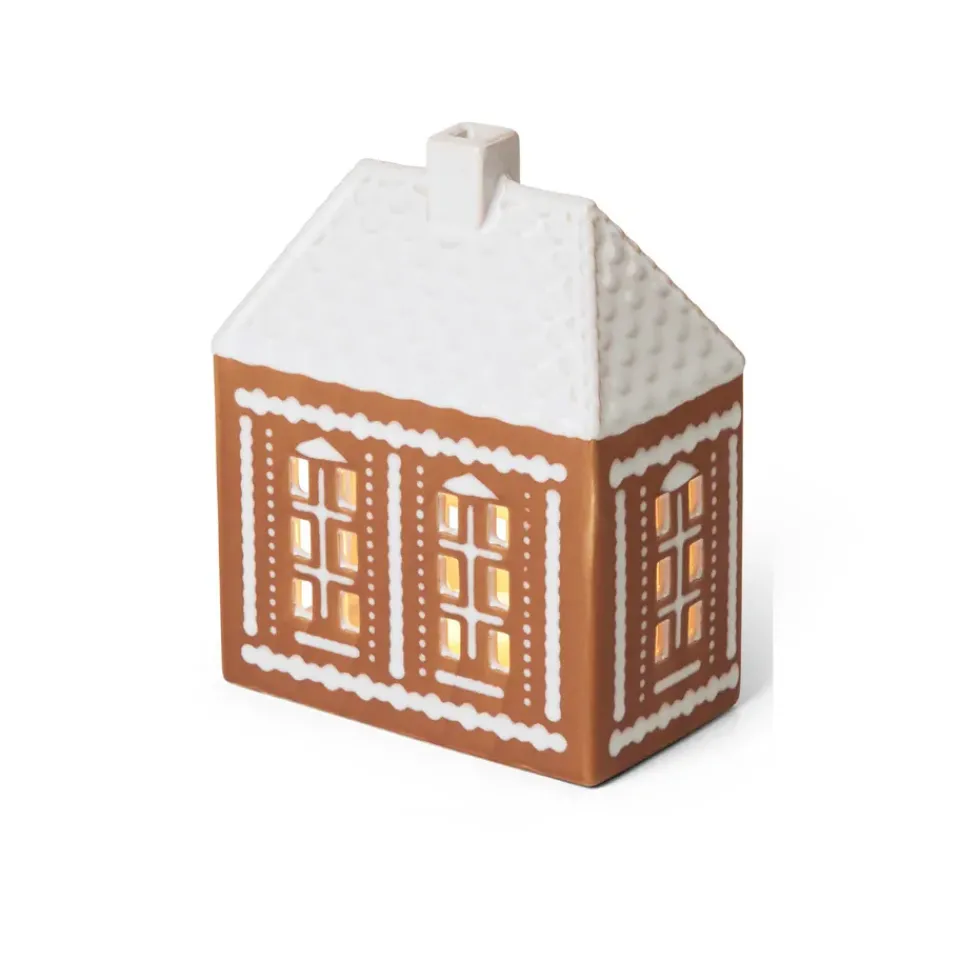 Kähler Gingerbread candle holder medium 15 cm, Brown Discount