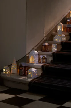 Kähler Gingerbread candle house, Christmas barn 11.5 cm Brown New