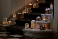 Kähler Gingerbread candle house, Christmas barn 11.5 cm Brown New