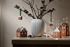 Kähler Gingerbread Christmas hanging 5 cm 2-pack, Brown Best