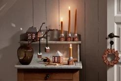 Kähler Gingerbread Christmas hanging 5 cm 2-pack, Brown Best