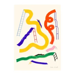 Paper Collective Glisser poster, 30x40 cm Multi