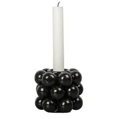 Byon Globe candle sticks 8.5 cm, Black Clearance