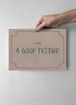 Kunskapstavlan® Good friend diploma poster 21x30 cm, Dusty rose Multi Discount