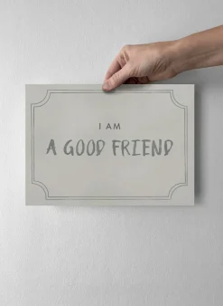 Kunskapstavlan® Good friend diploma poster 21x30 cm, Dusty mint Multi Sale