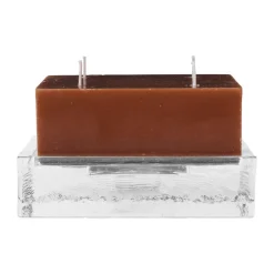 Ferm Living Gradia candle holder square 16x16 cm, Clear Transparent Sale
