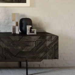 Ethnicraft Graphic media cabinet, 242 cm Black Best