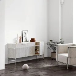 Kristina Dam Studio Grid side table, Black Hot