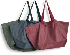 HAY Grid Weekend Bag, Burgundy, medium Red New