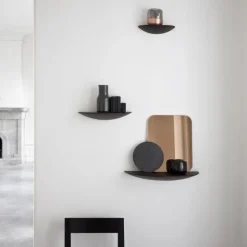 Audo Copenhagen Gridy Fungi shelf dark oak, large Brown New
