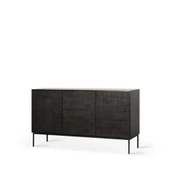 Ethnicraft Grooves sideboard, 3 doors Black Hot