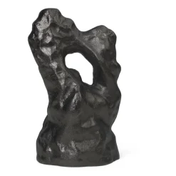Ferm Living Grotto sculpture, ened Aluminium Black