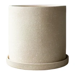 DBKD Grow pot Ø30 cm with saucer, Creme structure Beige Online