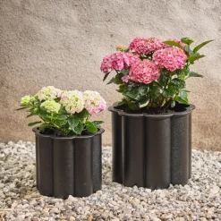 Byarums bruk Gråsippa plant pot, , no. 2 Ø41 cm Black New