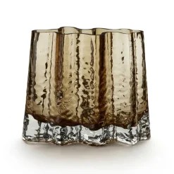 Cooee Design Gry wide vase 19 cm, Cognac Brown Clearance
