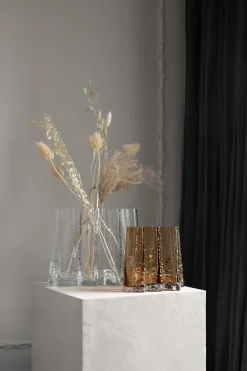 Cooee Design Gry wide vase 19 cm, Cognac Brown Clearance