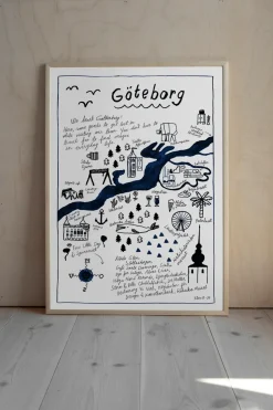 Fine Little Day Göteborg poster, 50x70 cm BlueBlackWhite Sale