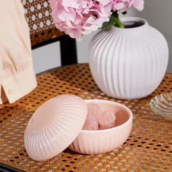 Kähler Hammershøi Bonbon jar Ø12 cm, Nude Pink Hot