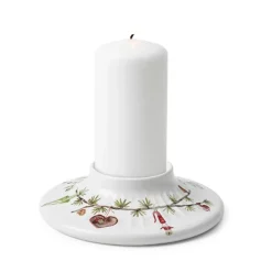 Kähler Hammershøi Christmas block candle stick Ø13 cm, White Outlet