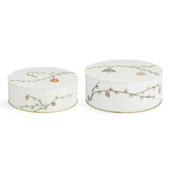 Kähler Hammershøi Christmas storage jar 2-pack, White Multi Outlet