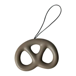 DBKD Hanging pretzel decorative ornament, Dust Brown New