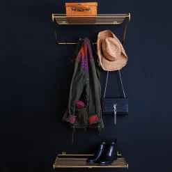 Maze Hat rack shelf, brass Gold-coloured Sale