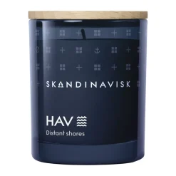 Skandinavisk Hav scented candle with lid, 65 g Blue