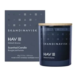 Skandinavisk Hav scented candle with lid, 65 g Blue