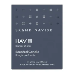 Skandinavisk Hav scented candle with lid, 65 g Blue