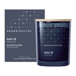 Skandinavisk Hav scented candle with lid, 200 g Blue Clearance